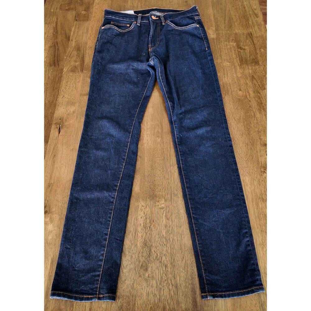 H&M Men's Skinny Jeans 31x32 Dark Wash Blue Stretch Denim Slim Fit